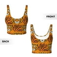 thumbnail image 5 of Fotbe Tiger Pattern Womens' Sports Bra Longline Wirefree Padded with Medium Support Sports Moisture-Wicking Workou Vest,Tank Top-Large, 5 of 7