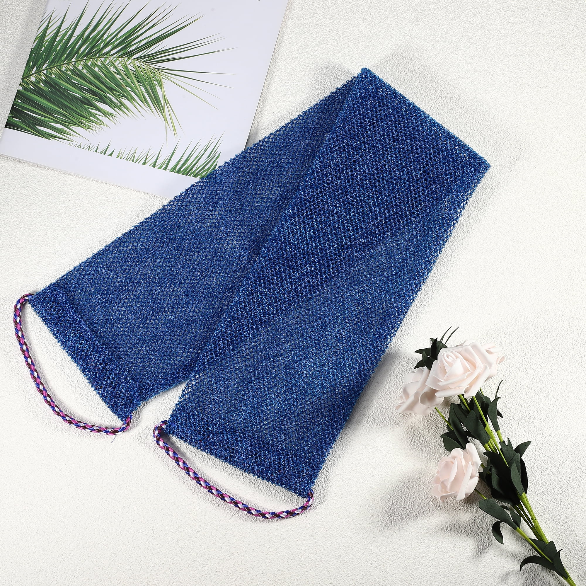 Unique Bargains Elasticity Body Body Scrubber 29.92"x5.51" Blue