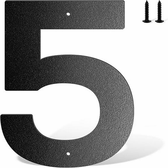 Clearance! 6 Inch Metal House Number Metal Letters House Address Number House Numbers For Outside Mailbox Numbers For Outside Black Modern Metal Numbers And Letters 7.9*3.9*0.8 in F