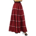 thumbnail image 1 of Bimba Womens Long Flaired Cotton Skirt Boho Maxi Bottoms Elastic Waist Indian Clothing, 1 of 4