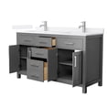 thumbnail image 5 of Wyndham Collection WCG242460DKGWQUNSMXX Beckett 60" Free Standing Double Basin Vanity Set, 5 of 7