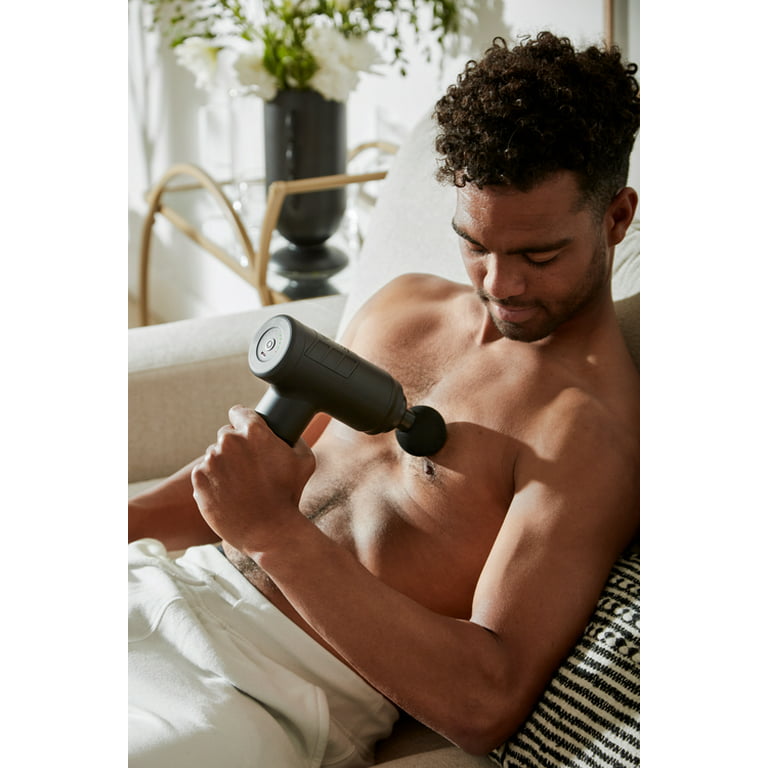 Homedics Active Fit Compact Percussion Body Massage Gun with Soothing Heat, Cordless, Deep-Tissue Massage, Black