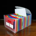 thumbnail image 6 of Uonlytech Transparent Expanding File Folder, White Plastic, Buckle Design, Document Organizer, 6 of 8