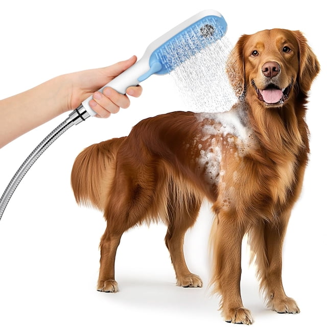 Accesorio de ducha para perros SR SUN RISE 4 Spray Mode, azul/blanco