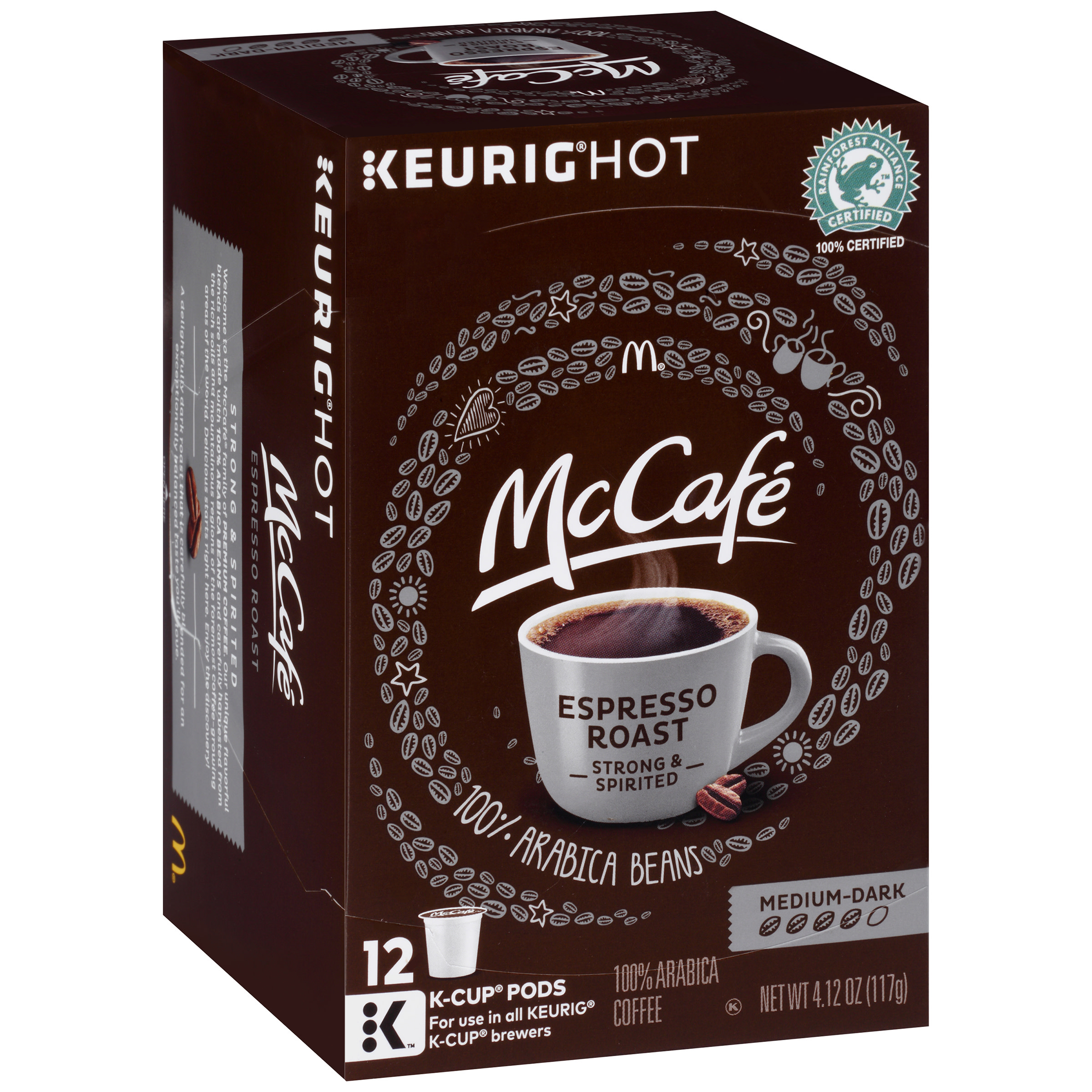 McCafe Medium-Dark Espresso Roast Coffee K-Cup Pods, Caffeinated, 12 ct - 4.12 oz Box - image 3 of 7