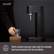 Mysoda Ruby 2 Sparkling Water Maker Soda Machine Nordic Design Black Silver Home Use