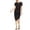 black, variant on Vince Camuto Womens Floral Midi Asymmetrical Dress, Black, X-Small