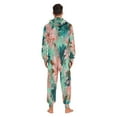 thumbnail image 7 of 1 Piece Adult Onesie Pajamas Cozy & Loose-Fit Sleepsuit Loungewear with Pockets Pink Abstract Floral Patterns Large, 7 of 7