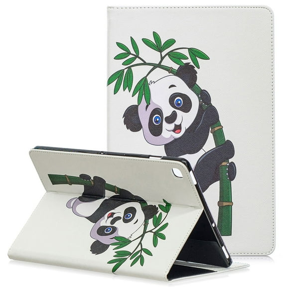 Allytech Slim Case for Samsung Galaxy Tab S5e 10.5" 2019 Model SM-T720/T725, Ultra Thin Lightweight Magnetic Closure Folding Stand Shockproof Cards Pocket Wallet Case Cover, Panda