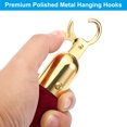 thumbnail image 4 of Unique Bargains 7 Feet Red Velvet Stanchion Rope, Crowd Control Barrier Rope with Snap Hook, Golden, 4 of 6