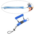 thumbnail image 1 of Hebilla de cordón para cámara de buceo, canoa, cámara de cuerda de seguridad, cordón en espiral perdido para herramienta de submarinismo Azul, 1 of 8
