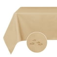 thumbnail image 2 of Deconovo Fall Square Tablecloth, Waterproof Solid Color Table Cover with Rolled Sides for Thanksgiving Dining Decor, 54"x54", Dark Beige, 2 of 8