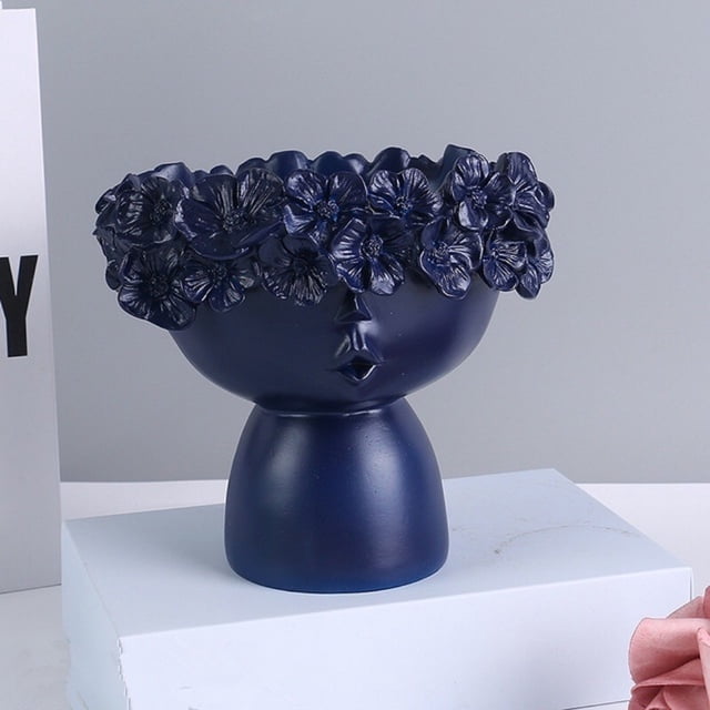 Head Planter Resin Vase Face Vase Creative Succulent Home Office Decoration