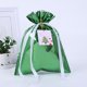 thumbnail image 1 of Xiao Hua 10 bolsas de regalo navideñas de 9,45 x 12,6 pulgadas, con cordón y de tela de aluminio (verde)., 1 of 5