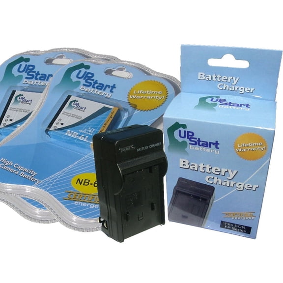 2x Pack - Canon PowerShot SX260 HS Battery   Charger - Replacement for Canon NB-6L Digital Camera Battery and Charger (1000mAh, 3.7V, Lithium-Ion)