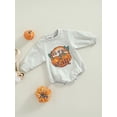 thumbnail image 4 of Jxzom Newborn Baby Girl Boy Halloween Outfits Long Sleeve Pumpkin Romper Sweatshirt Oversized Sweater 0 3 6 12 18 Months Fall Winter Clothes, 4 of 9