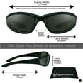 thumbnail image 2 of Bikershades Motorcycle Biker Riding Safety Sunglasses Black Men Women Gray 2 Pairs, 2 of 4