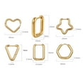 thumbnail image 2 of LYMAYTER Boucles d'Oreilles pour Femmes 1 Paire - Acier Géométrique, Multi - Formes, 2 of 7