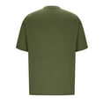 thumbnail image 5 of ohmzyzo Oversized Cotton Crewneck T-Shirts for Men Summer Casual Short Sleeve Pullover Athletic Tee Shirt with Chest Pocket Green XL, 5 of 6