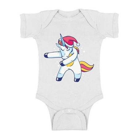 

Awkward Styles Ugly Christmas Baby Outfit Bodysuit Xmas Dancing Unicorn Romper