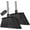 All-black, variant on General Heavy Duty Broom, 55 Inch Long Handle Outdoor Large Angle Brooms, Commercial Broom for Sweeping Indoor, for Home Garage Kitchen Office Courtyard Lobby Patio Lawn Concrete, 2 Pack, Black