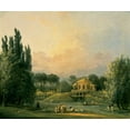 thumbnail image 2 of Robert, Hubert 30x26 White Modern Wood Framed Museum Art Print Titled - Italian Tempietto in a Park, 2 of 4