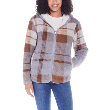 Weatherproof Ladies' Reversible Jacket, Blue/Brown Medium