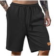 thumbnail image 1 of Pantalones de Cintura Elástica de Algodón de Color Sólido Pantalones de Playa de Pierna Recta con Bolsillos de Cordón, 1 of 9