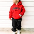 thumbnail image 2 of YOUSNH Ensemble de Survêtement pour Enfants Filles Garçons Unisexe Deux Pièces Sweat à Capuche Pantalon Rouge 4-5 Ans, 2 of 7