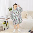 thumbnail image 6 of Wearable Blanket with Sleeves and Pocket Oversized Hooded Sweatshirt 3-14 YR Mint Green Vines S, 6 of 7