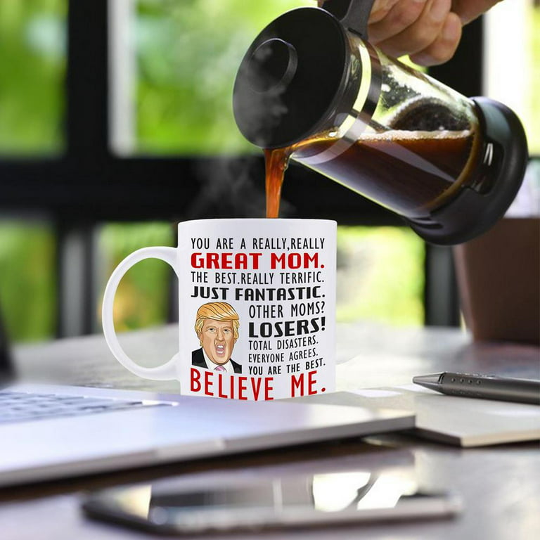 CafePress - With Fight Win Donald Trump Mug - 11 oz Ceramic Mug - Novelty  Coffee Tea Cup