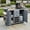 Gray, variant on MEETFAV 60.2"W Modern Outdoor Grill Cart with Wheels, Rolling Patio BBQ Kitchen Island with Stainless Steel Top, Spice Rack & Wine Rack, 2 Drawers, Gray