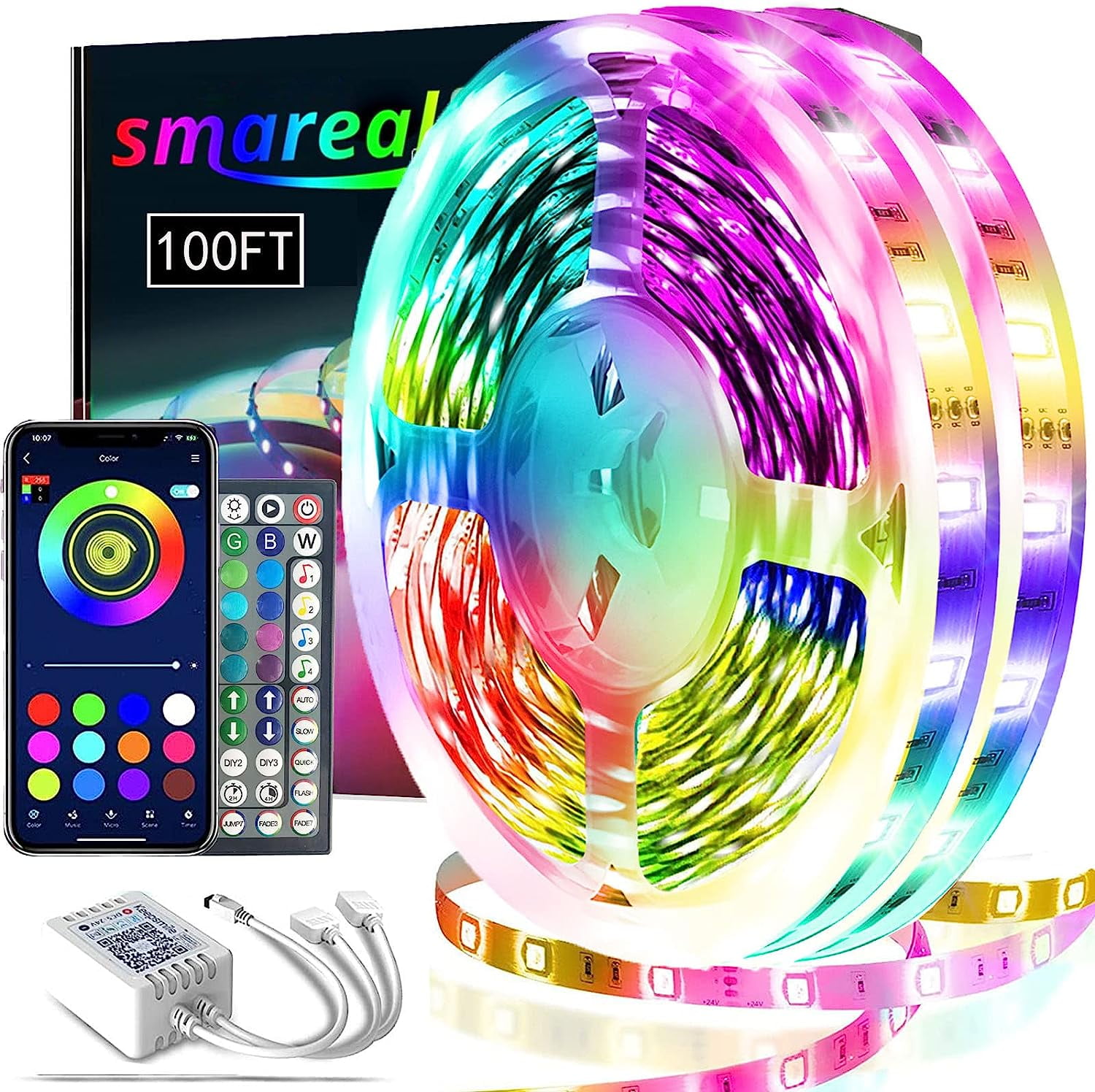 Led Lights for Bedroom 100ft (2 Rolls of 50ft),Led Lights Color