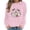Pink, variant on Aboser Lovely Halloween Sweatshirts for Women Graphic Shirt Classic Crewneck Tunics Warm Cozy Long Sleeve Pullover Sweatshirt Y2k Clothes