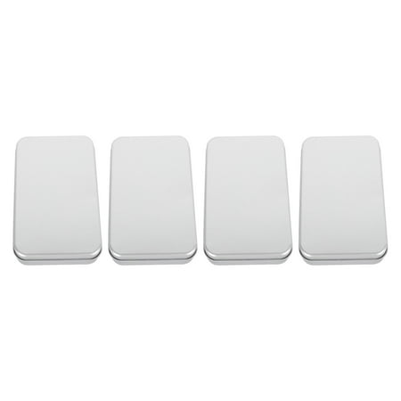 

NUOLUX 4Pcs Plaything Cards Storage Box Game Cards Box Tinplate Storage Container