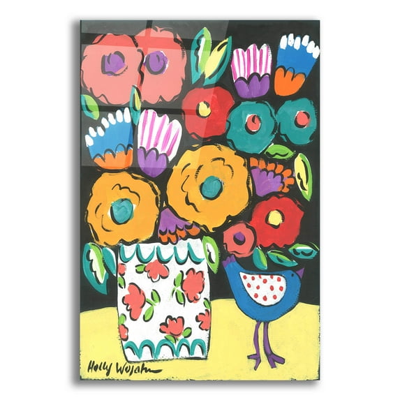 Epic Art 'Wild Flowers' by Holly Wojhan, Acrylic Glass Wall Art, 16"x24"