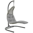 thumbnail image 2 of Modway Landscape Rattan & Fabric Patio Swing Chair in Light Gray and Gray, 2 of 7