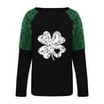 thumbnail image 4 of RKSTN St Patrick's Day Shirts for Women Oversized Crewneck Glitter Luckys Irish Shamrocks Paddy's Day Graphic T Shirts Top Womens Casual Plus Size Round Neck Loose Comfy Tees Fall Spring Clothes, 4 of 9