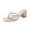 Beige, variant on DeHolifer Women's Sandals Mid Chunky Heel Flip-Flops Slip On Comfort Square Open Toe Block Heel Thong Sandals Casual Summer Wedding Party