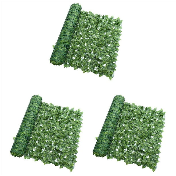 3X Cerca de Plantas Artificiales Paneles de Cerca de Hoja Verde Pantalla de Cerca de Privacidad para la DecoracióN del Patio del JardíN del Hogar DecoracióN