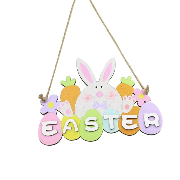 Estatuilla de adorno de de primavera de Pascua, decoración de Pascua impresa para escritorio de de de vacaciones Conejo de Pascua Macarena Artesanía de Pascua