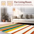 thumbnail image 2 of ODIKA 4' x 6' Machine Washable Non-Slip Area Rug, Contemporary Stripe High Traffic Rug, Orange, 133000, 2 of 7