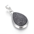 thumbnail image 2 of Natural Lava Rock Pendants with Brass Findings teardrop Platinum 26x16~17x8~10mm Hole: 8x5mm, 2 of 3