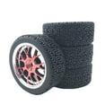 thumbnail image 2 of 4 ruedas y neumáticos de goma para coche RC Wltoys 144001 (modelo para armar). rojo, 2 of 7