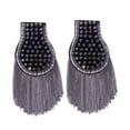thumbnail image 1 of 1 par de cadena de eslabones Zulema Charreteras de hombro gris, 1 of 7