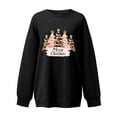 thumbnail image 4 of asdoklhq Christmas Oversized Sweatshirt for Women Round Printed Loose Fitting Sweatshirts Long Sleeve Hoodless Sweatshirts Black M, 4 of 4
