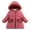 Watermelon Red, variant on LYMAYTER Kids Girls Hood Jacket Toddler Medium-Length Snowsuit Outerwear Baby Thick Windproof Coat for 1-5 Years