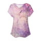 thumbnail image 4 of Mujeres de Verano Superior, V-Cuello Casual Camiseta de Moda de Manga Corta Hecha de Cómodo Estante de Imitación para Toda la Temporada de Uso Diario, Camisetas Cortas para Mujeres, 4 of 4