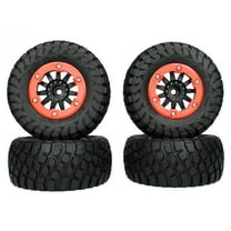 4Pcs Alloy Beadlock Wheel 110mm RC Tires Fits for 1/10 RC Truck Car Short Course Truck
