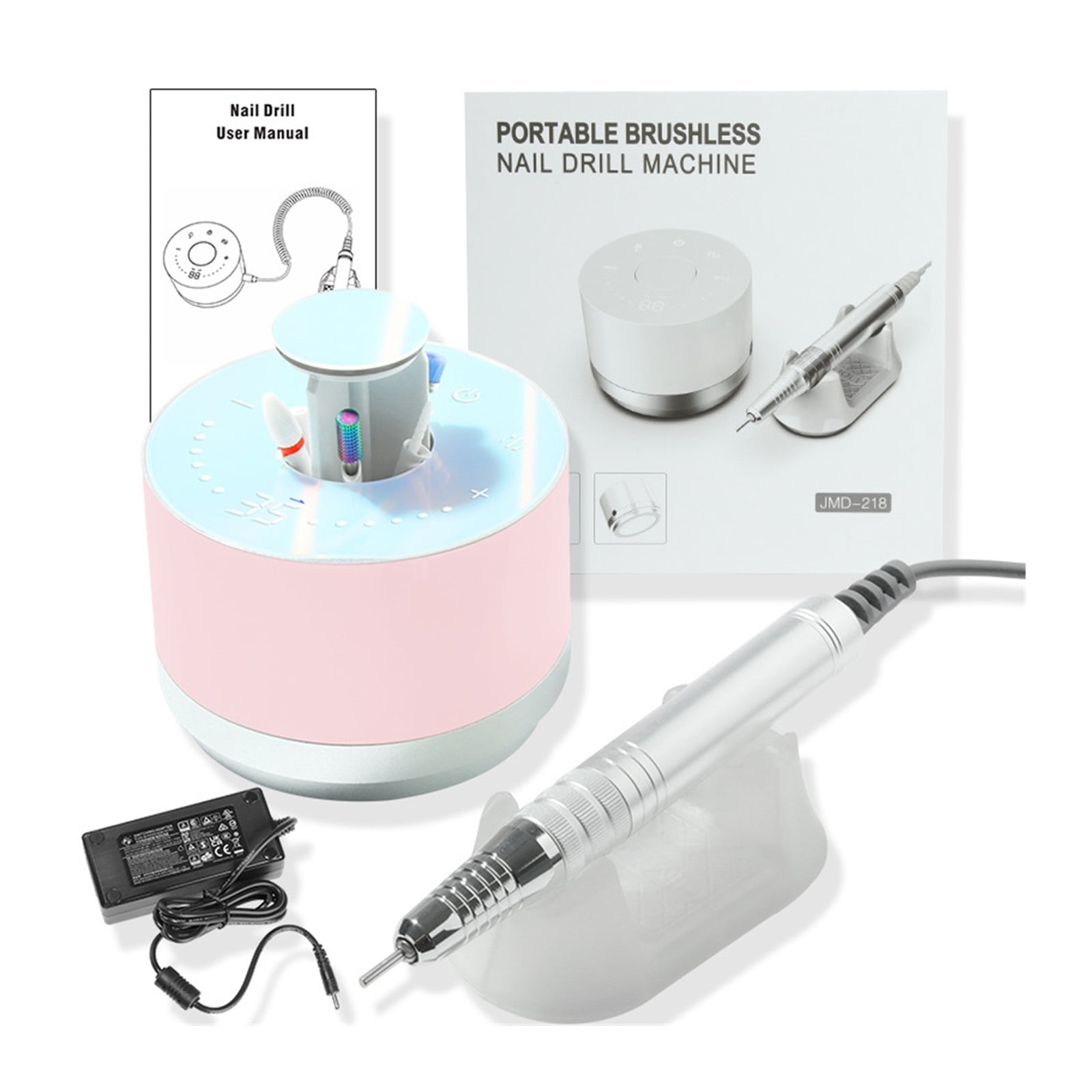 Professional Electric Nail Drill Machine, Portable Rechargeable 35000RPM Nail Drill for Acrylic Gel Nails